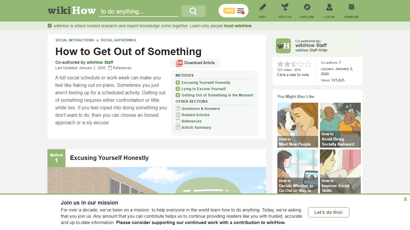 3 Ways to Get Out of Something - wikiHow