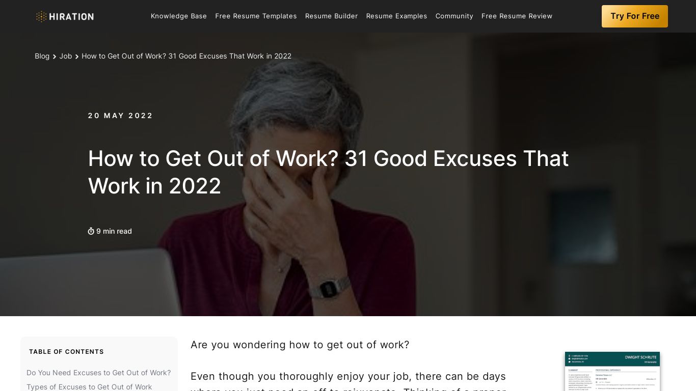 How to Get Out of Work? 31 Good Excuses That Work in 2022